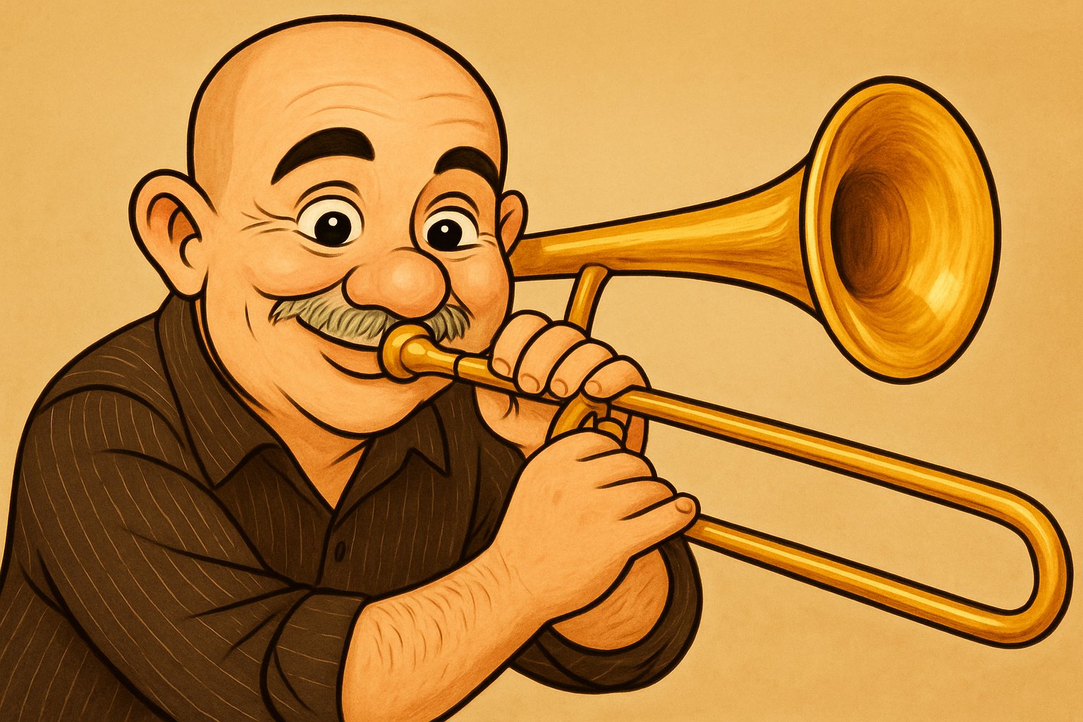 Bill McAllister playing trombone